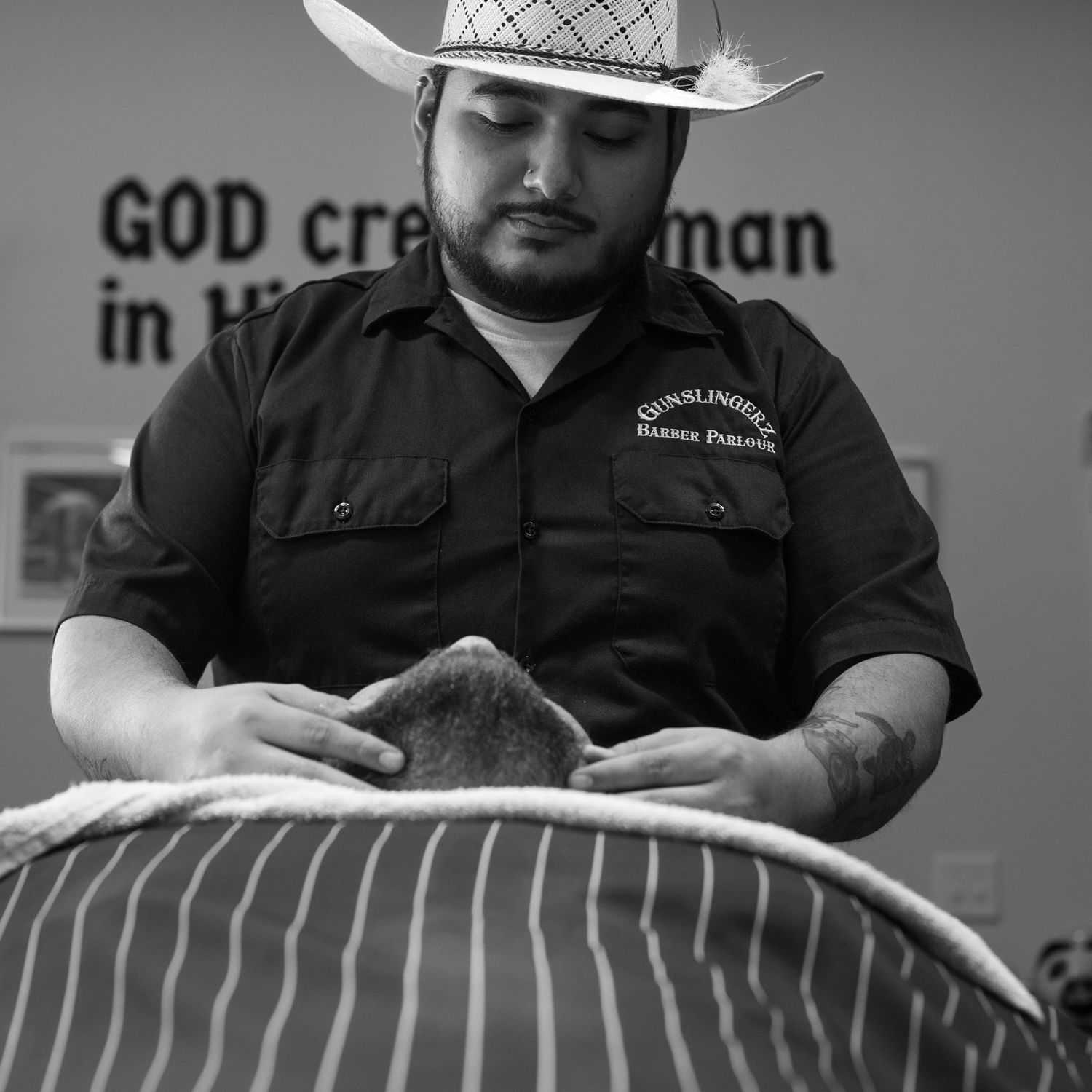 Portrait of Franco, a professional stylist at Gunslingerz: An Old-Fashioned Barber Parlour, showcasing their expertise and style.